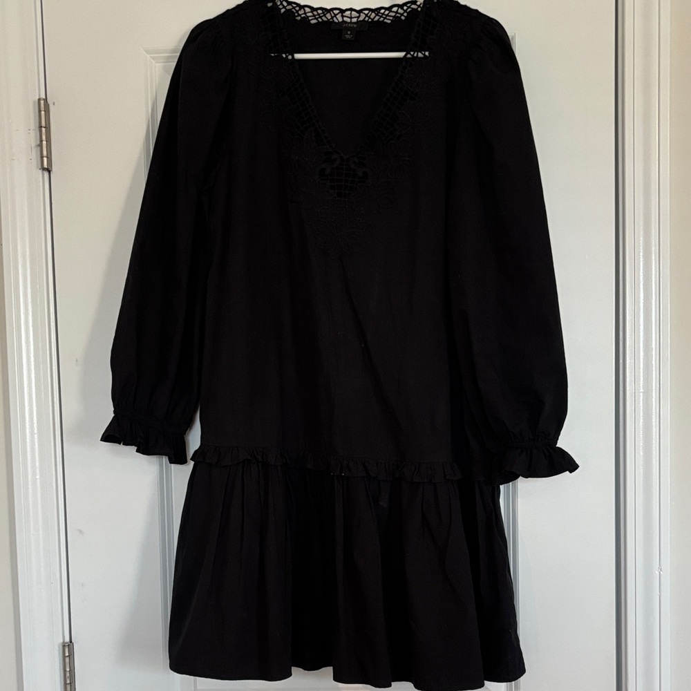 J. Crew Black Lace Detailed Dress